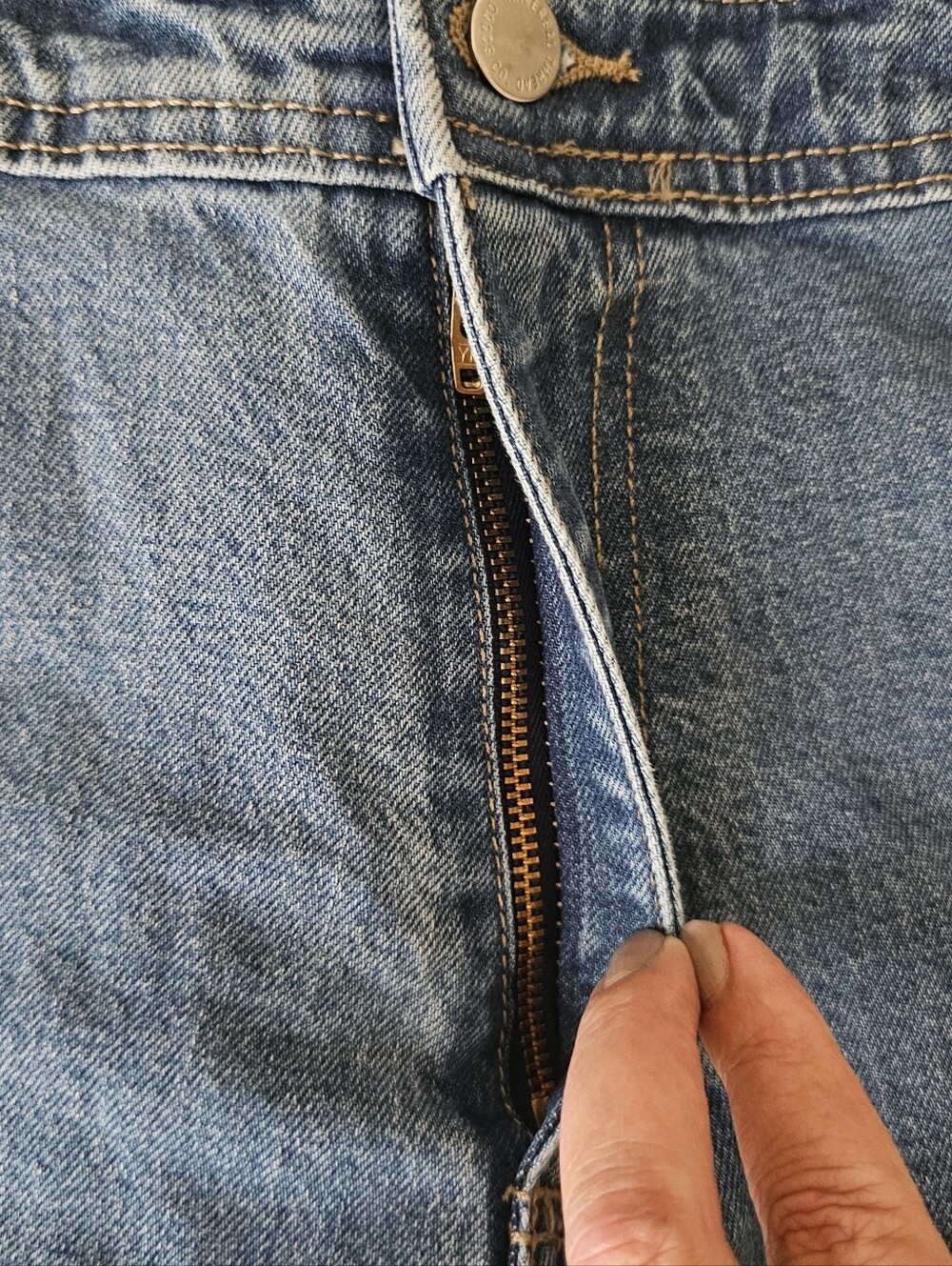 Universal Thread Denim Sailor Overalls Size 4 Medium Wash Wide Leg 29" Inseam - Picture 7 of 14